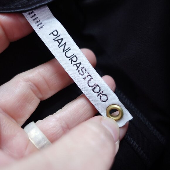 NWT PIANURASTUDIO Skinny Dress Pants Trousers Sz 40 Black Made In Italy - Picture 7 of 9